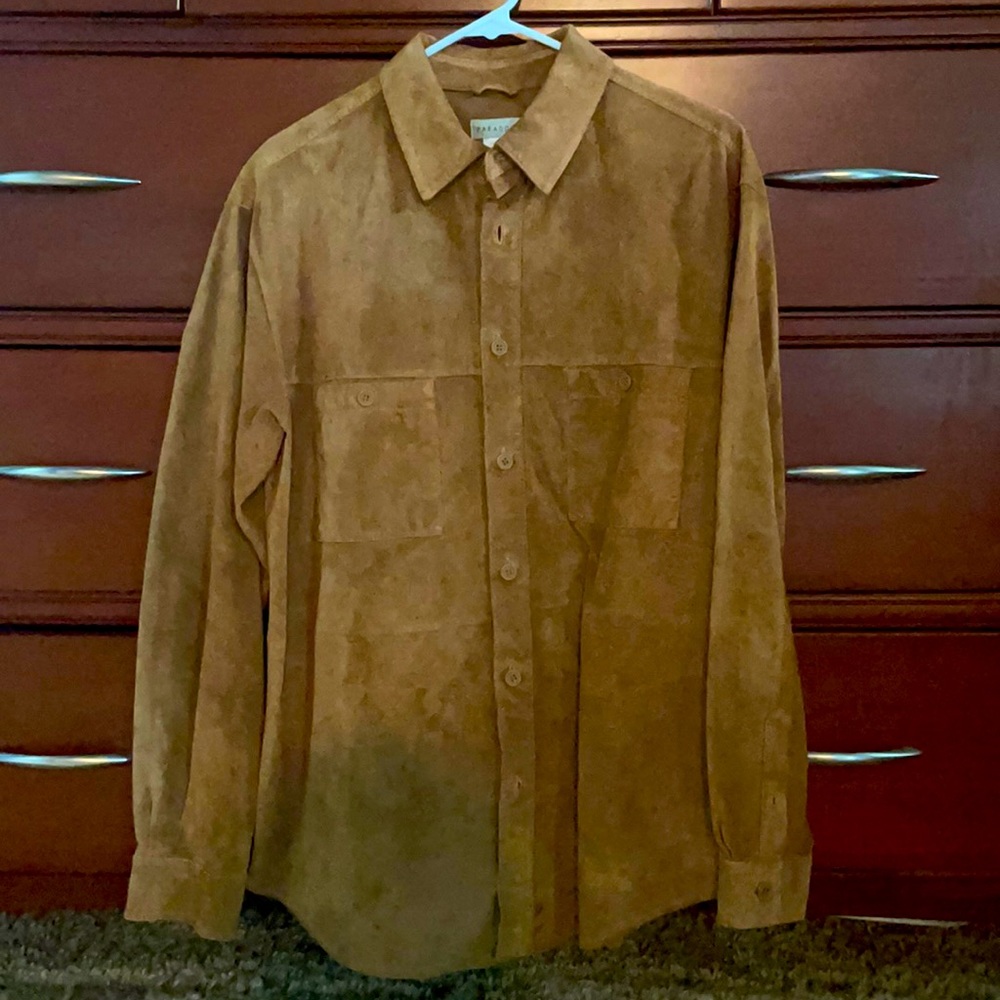 Men’s - Paradox Leather Brown long sleeve shirt